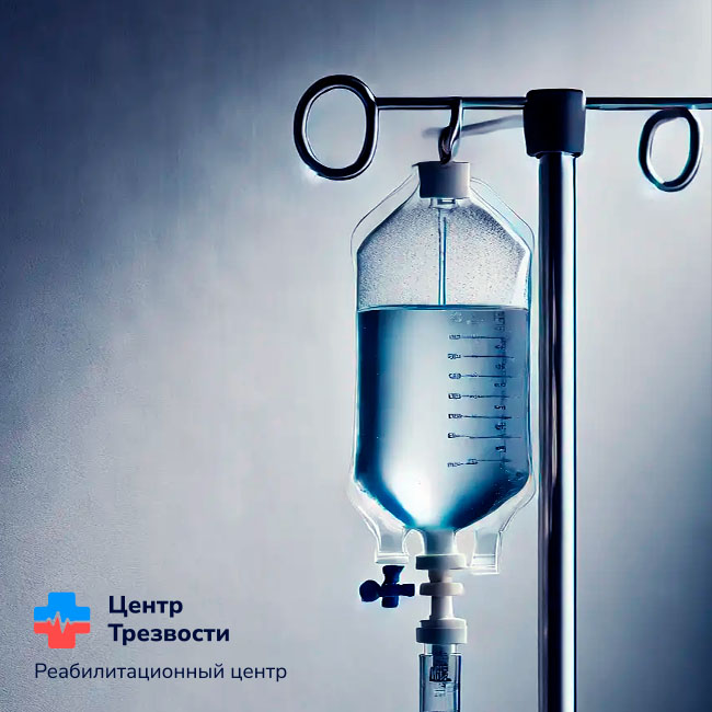 Капельница на фоне стены