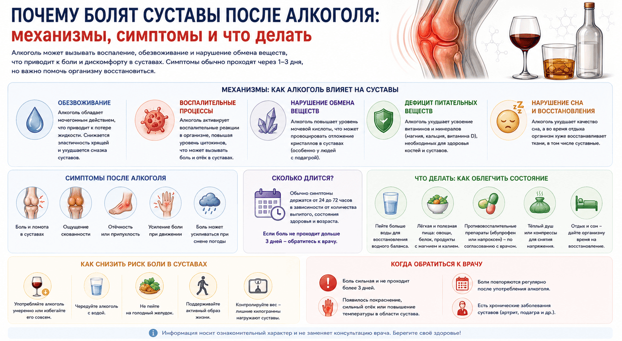 что значит когда Болят суставы после запоя